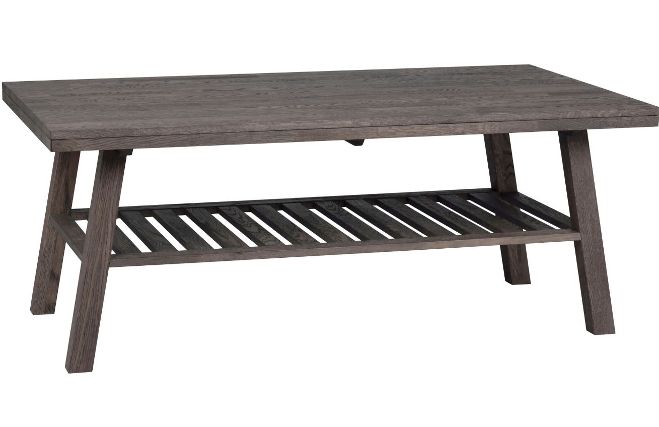 Tmavě hnědý dubový konferenční stolek ROWICO BROOKLYN 130 x 75 cm ROWICO