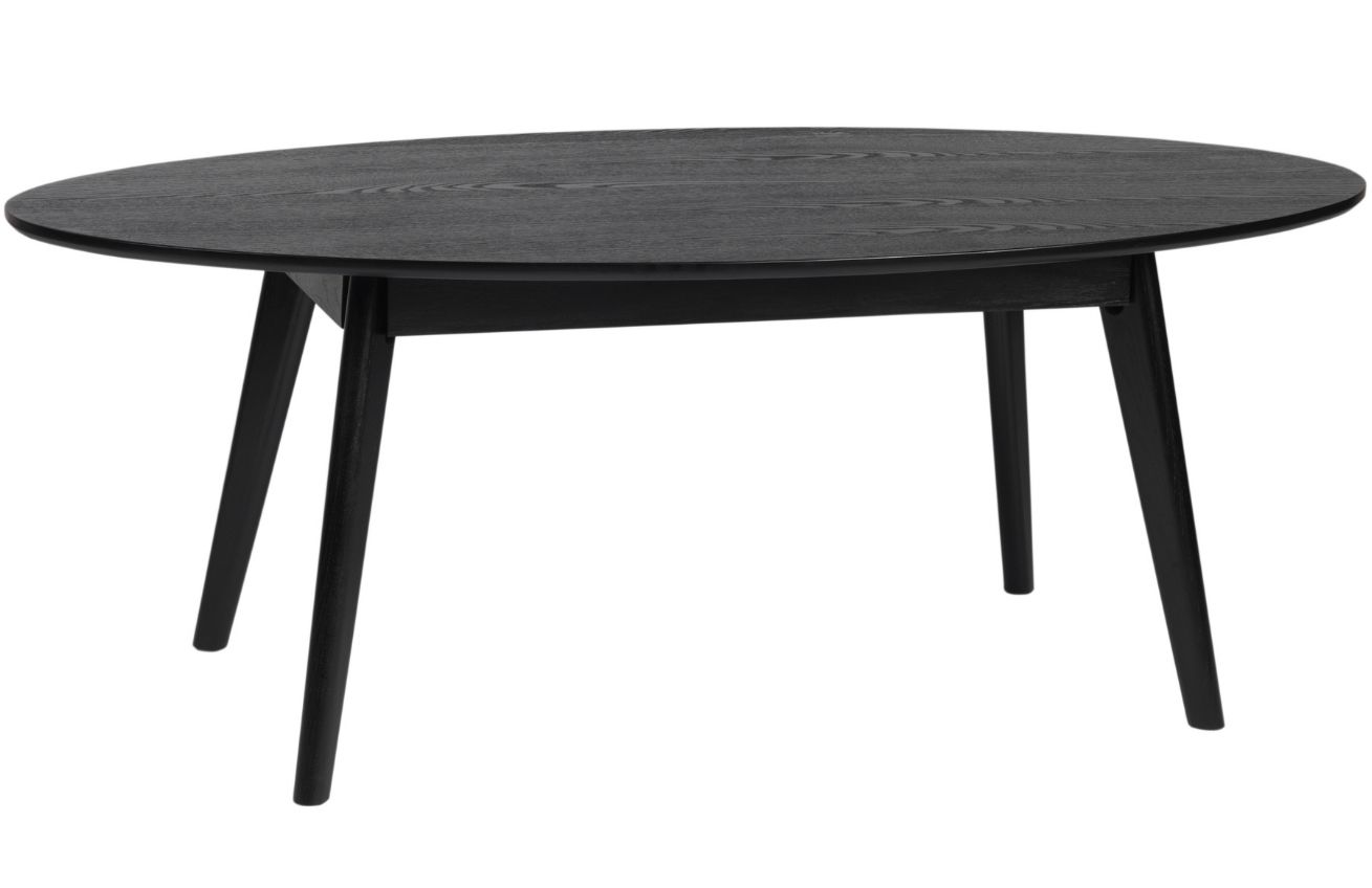 Černý jasanový konferenční stolek ROWICO YUMI 130 x 65 cm ROWICO