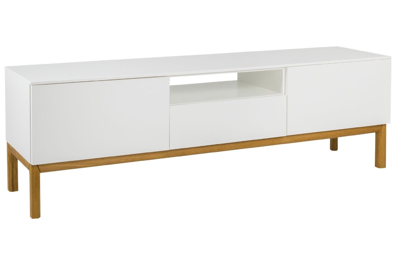 Matně bílý lakovaný TV stolek Tenzo Patch 179 x 47 cm Tenzo