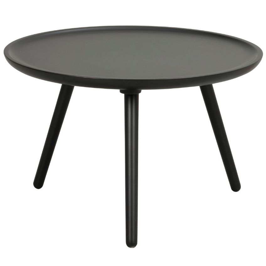 Černý lakovaný konferenční stolek ROWICO DAISY 55 cm ROWICO