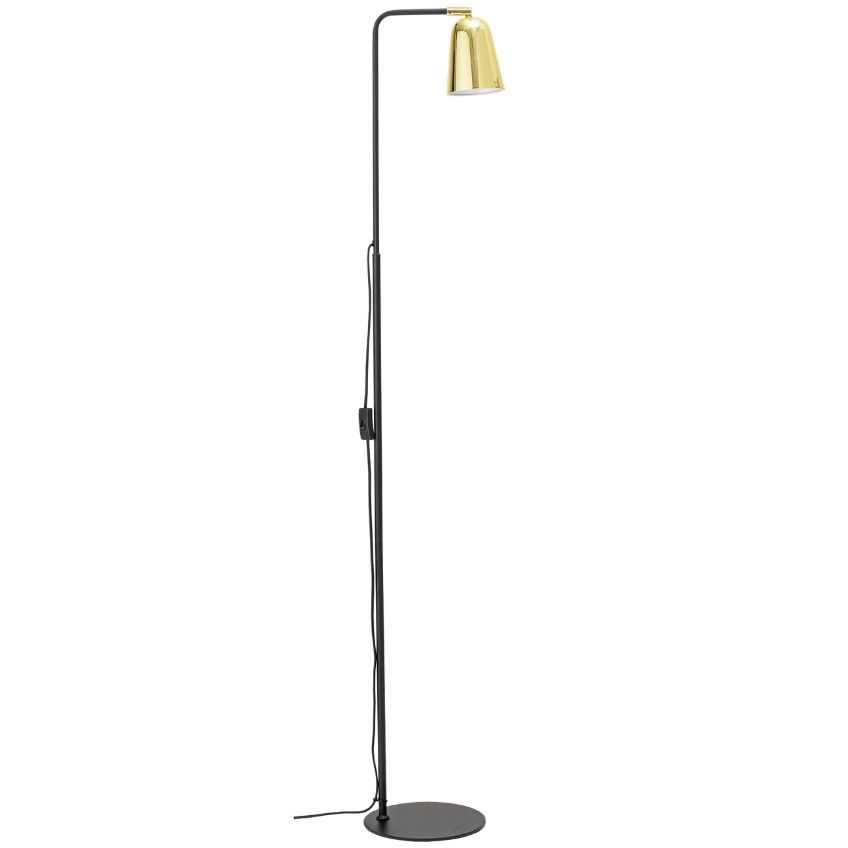 Černá kovová stojací lampa Bloomingville Vanessa 150 cm Bloomingville