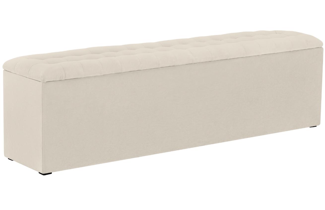 Béžová látková lavice s úložným boxem Windsor & Co Nova 180 cm Windsor & Co