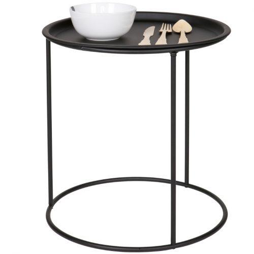 Hoorns Černý kovový odkládací stolek Select 40 cm Hoorns