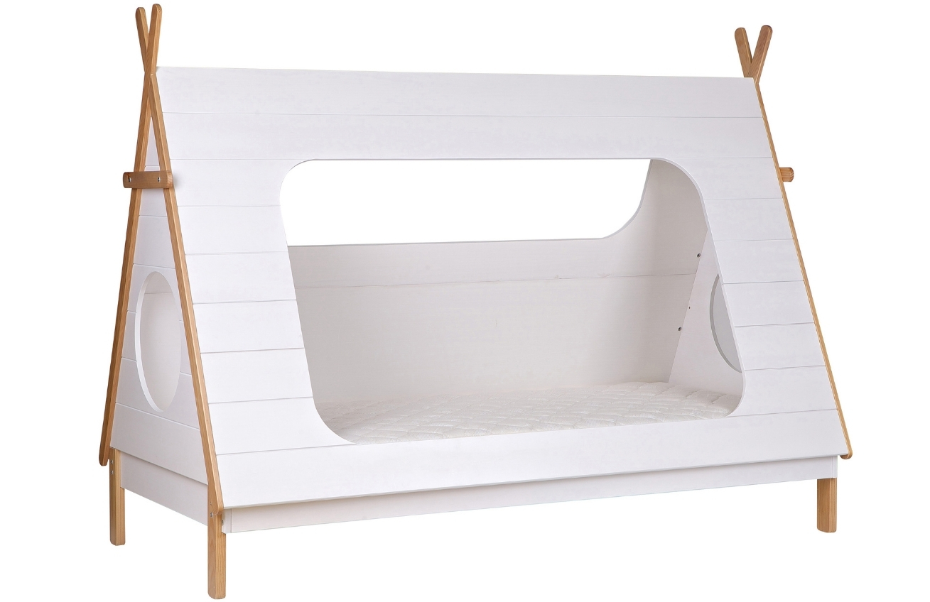 Hoorns Bílá dětská postel Wooliz 90 x 200 cm Hoorns