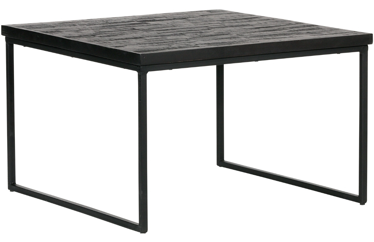 Hoorns Černý dřevěný konferenční stolek Sharky 60x60 cm Hoorns