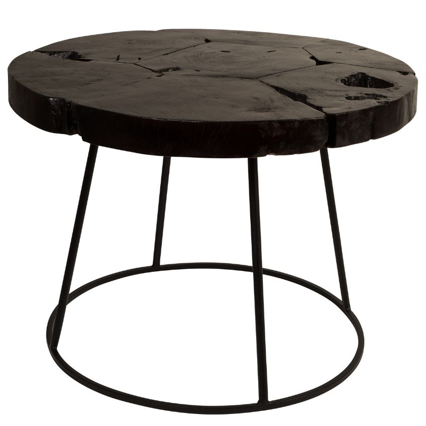 Černý teakový konferenční stolek DUTCHBONE Kraton 60 cm Dutchbone