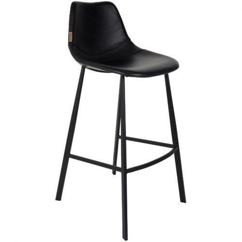 Černá vintage barová židle DUTCHBONE Franky 80 cm Dutchbone
