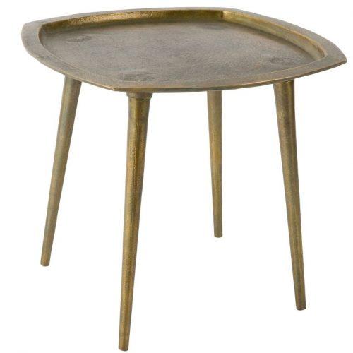 Zlatý kovový odkládací stolek DUTCHBONE Abbas 45x45 cm Dutchbone