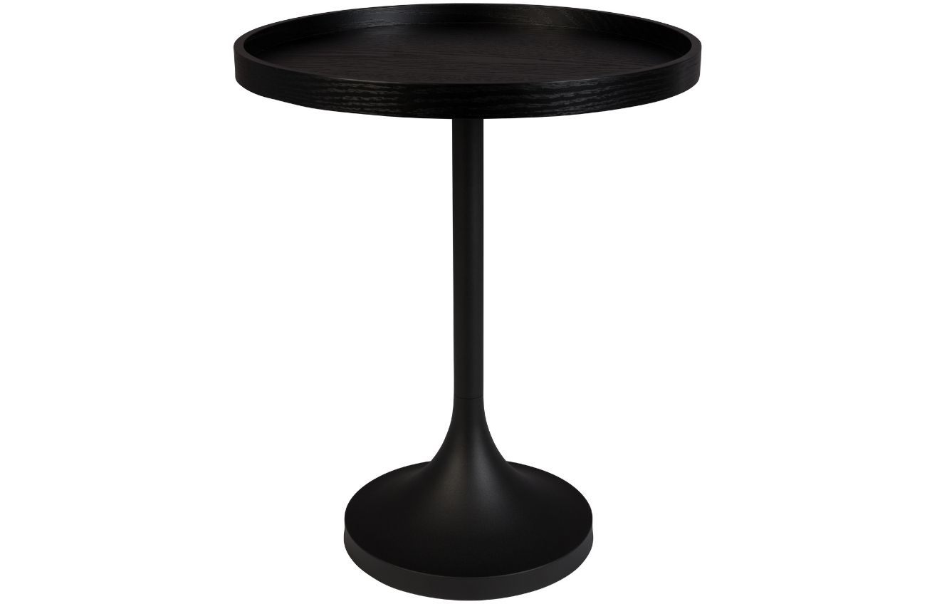 Černý dubový odkládací stolek ZUIVER JASON 46 cm Zuiver