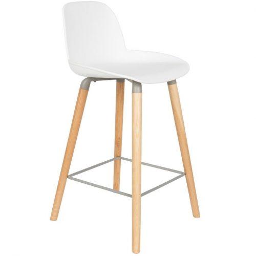 Bílá plastová barová židle ZUIVER ALBERT KUIP 65 cm Zuiver