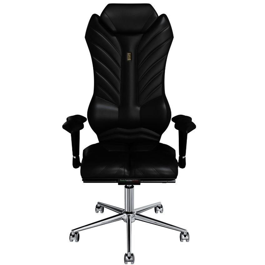 Kulik System Černá koženková kancelářská židle Monarch Kulik System