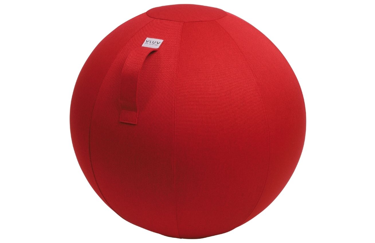 Červený sedací / gymnastický míč VLUV LEIV Ø 65 cm VLUV