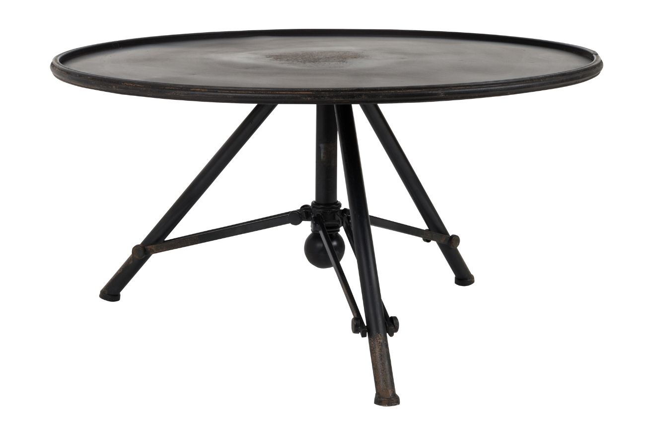 Černý kovový konferenční stolek DUTCHBONE Brok 78 cm Dutchbone
