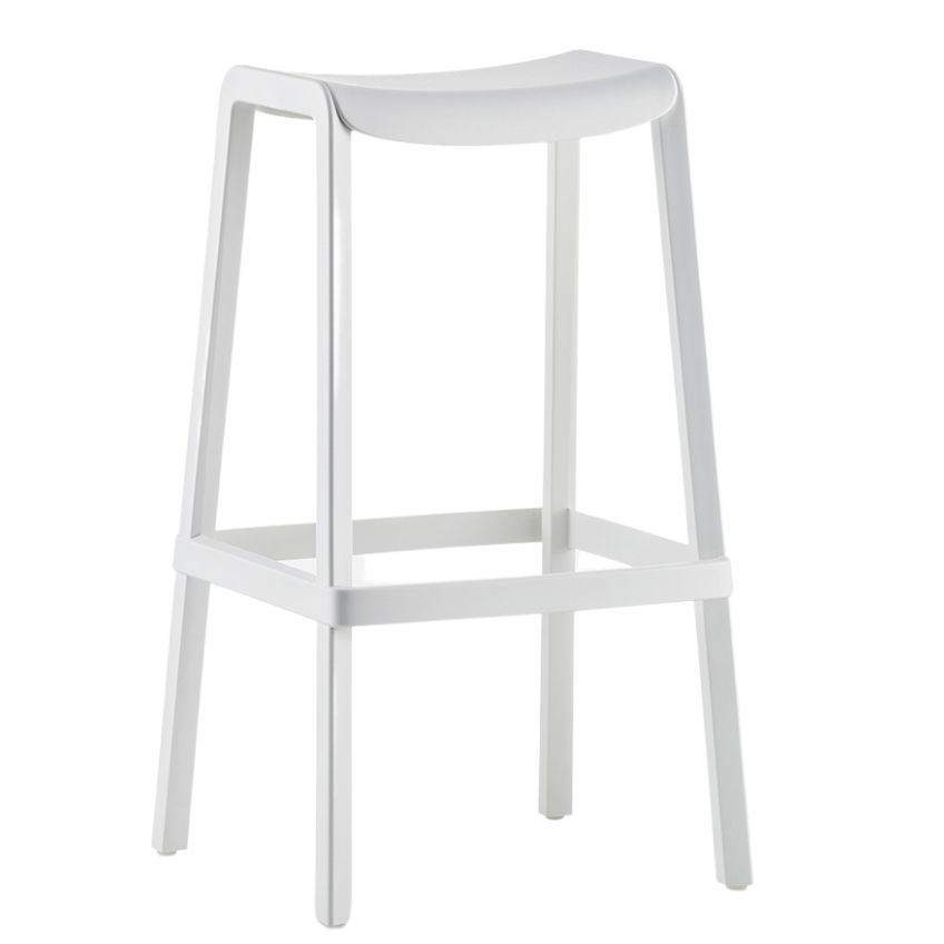 Pedrali Bílá plastová barová židle Dome 268 76 cm Pedrali