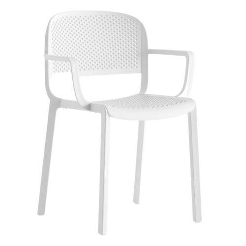 Pedrali Bílá plastová jídelní židle Dome 266 Pedrali