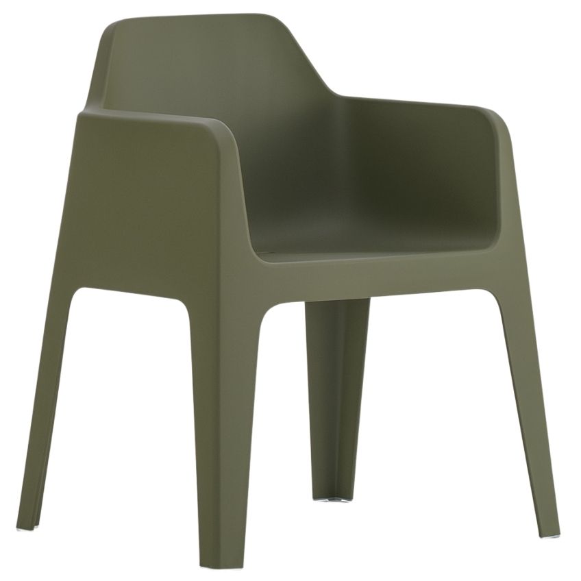 Pedrali Lahvově zelená plastová jídelní židle Plus 630 Pedrali