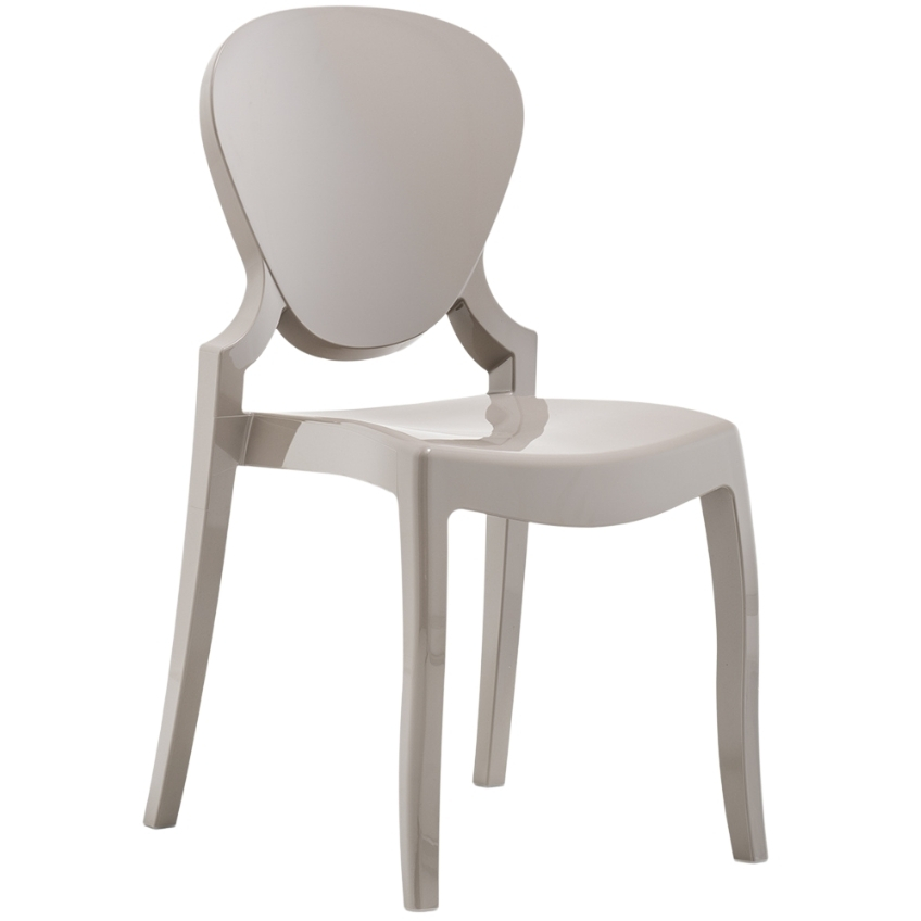 Pedrali Krémová plastová jídelní židle Queen 650 Pedrali