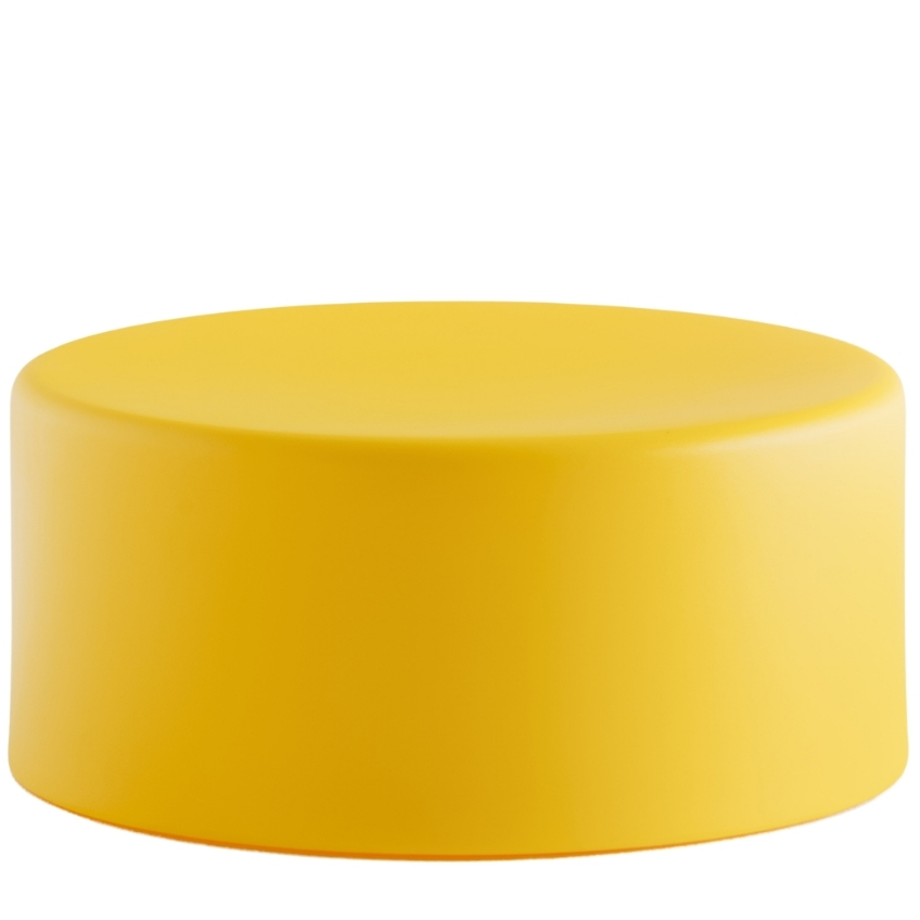 Pedrali Žlutý kulatý plastový taburet Wow 470 O 66 cm Pedrali