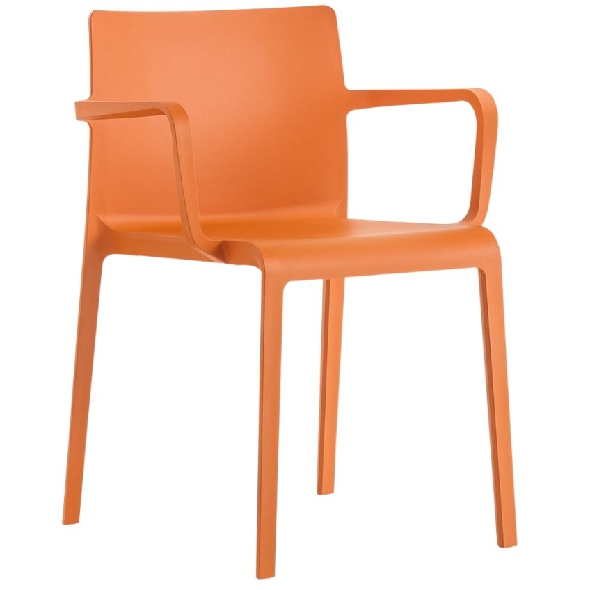 Pedrali Oranžová plastová jídelní židle Volt 675 Pedrali