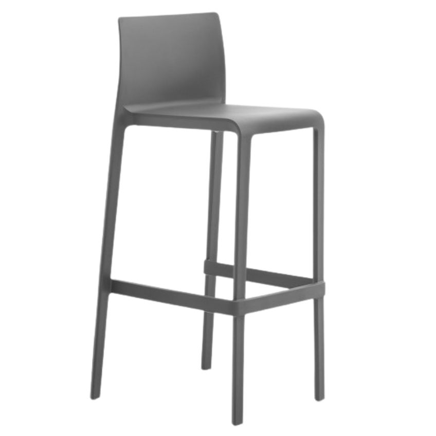 Pedrali Tmavě šedá plastová barová židle Volt 678 76