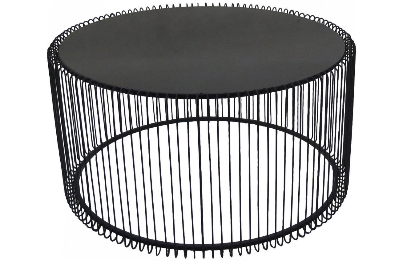 KARE DESIGN Černý kovový konferenční stolek Wire Uno 80 cm KARE DESIGN