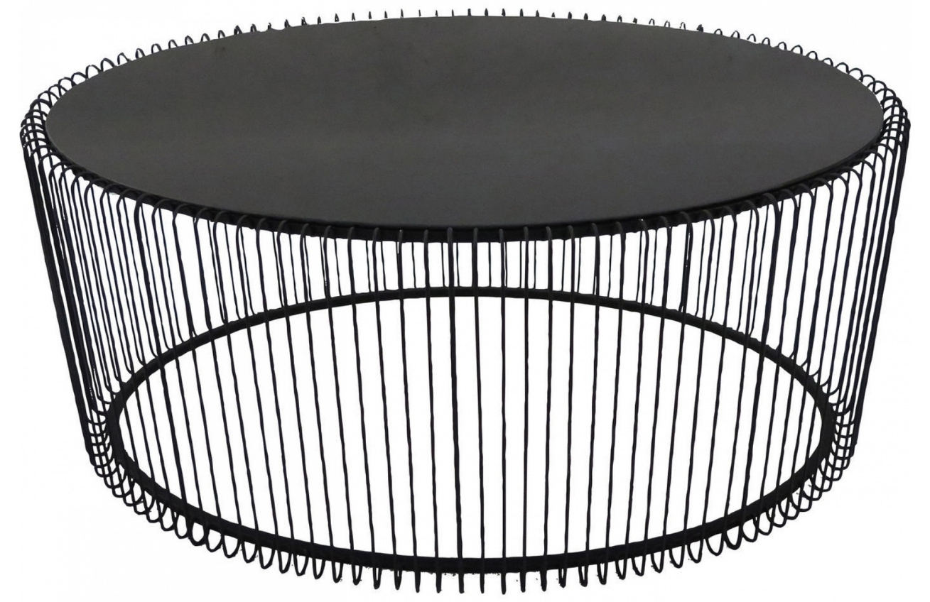 KARE DESIGN Černý kovový konferenční stolek Wire Uno 60×90 cm KARE DESIGN