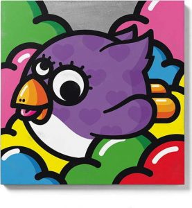 Betonov&yacute; n&aacute;stěnn&yacute; obraz Lyon B&eacute;ton Volante Violette