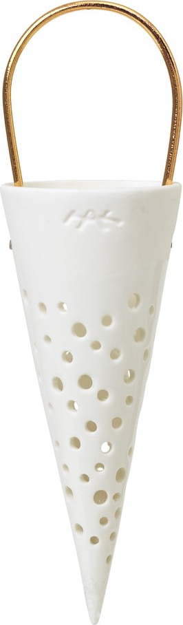 Bílá keramická závěsná dekorace Kähler Design Cone