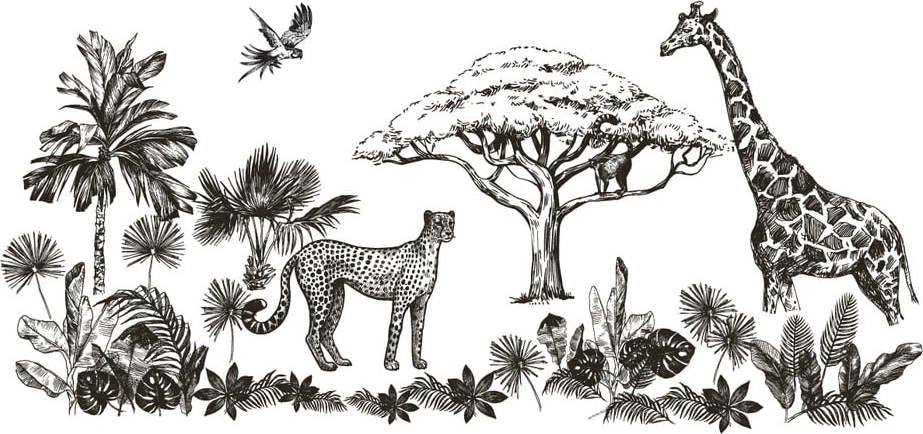 Dekorativní samolepky na zeď Ambiance Savanna Ambiance