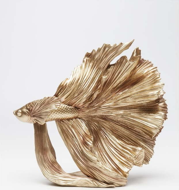 Dekorativní socha ve zlaté barvě Kare Design Betta Fish Kare Design