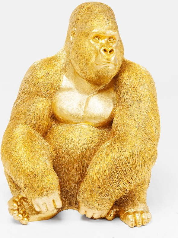 Dekorativní socha ve zlaté barvě Kare Design Gorilla Kare Design