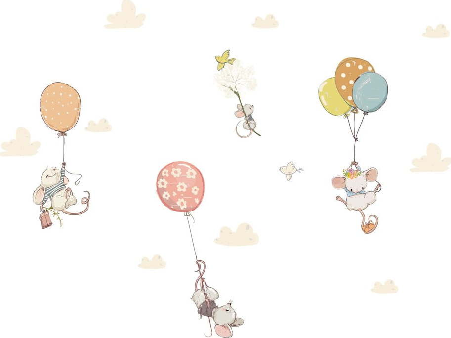 Dětské samolepky na zeď Ambiance Flying Mouse Ambiance