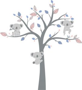 Dětsk&eacute; samolepky na zeď Ambiance Koala Sweet Ambiance