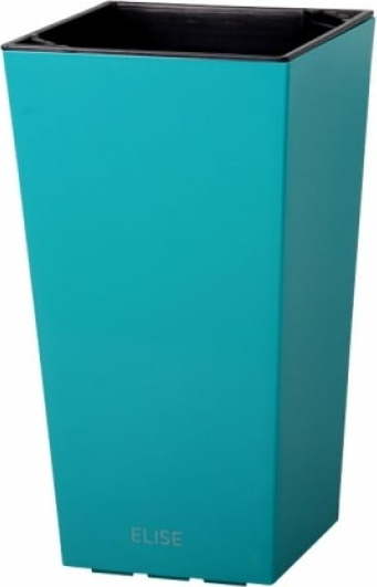 Lesklý tyrkysový květináč vhodný i do exteriéru Gardenico Elise