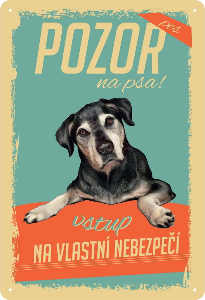 Nástěnná dekorativní cedule Postershop Beware of Dog Postershop