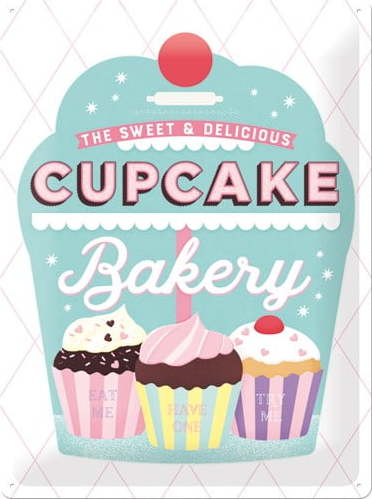 Nástěnná dekorativní cedule Postershop Cupcake Bakery Postershop