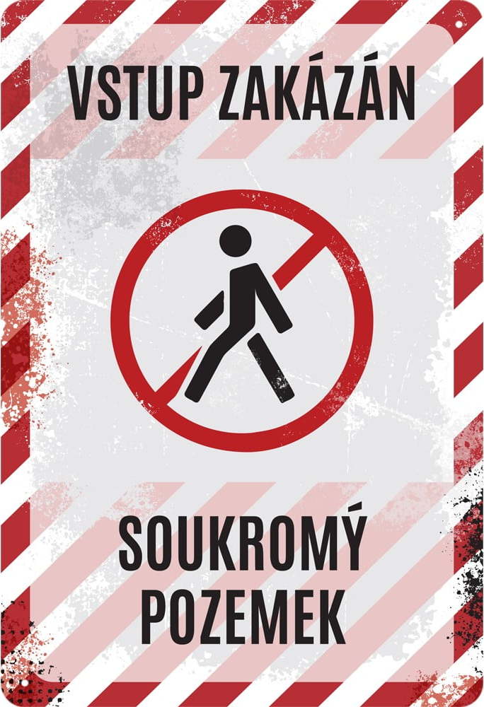 Nástěnná dekorativní cedule Postershop Private Property Postershop