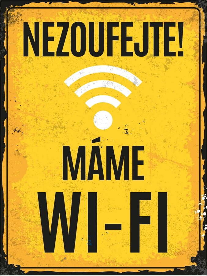 Nástěnná dekorativní cedule Postershop Wi-Fi Postershop