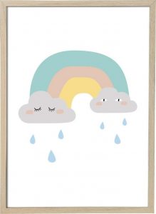 N&aacute;stěnn&yacute; plak&aacute;t v př&iacute;rodn&iacute;m r&aacute;mu Bloomingville Mini Saida Frame