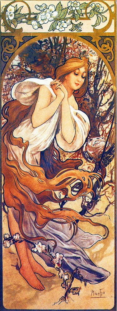 Reprodukce obrazu Alfons Mucha - Spring