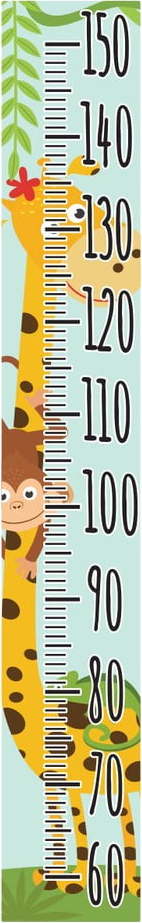 Sada 2 nalepovacích metrů pro zaznamenání dětské výšky Ambiance Savanna Ambiance