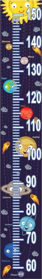 Sada 2 nalepovacích metrů pro zaznamenání dětské výšky Ambiance Solar System Ambiance