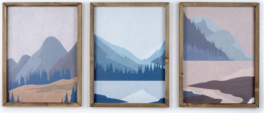 Sada 3 obrazů Kate Louise Scenery