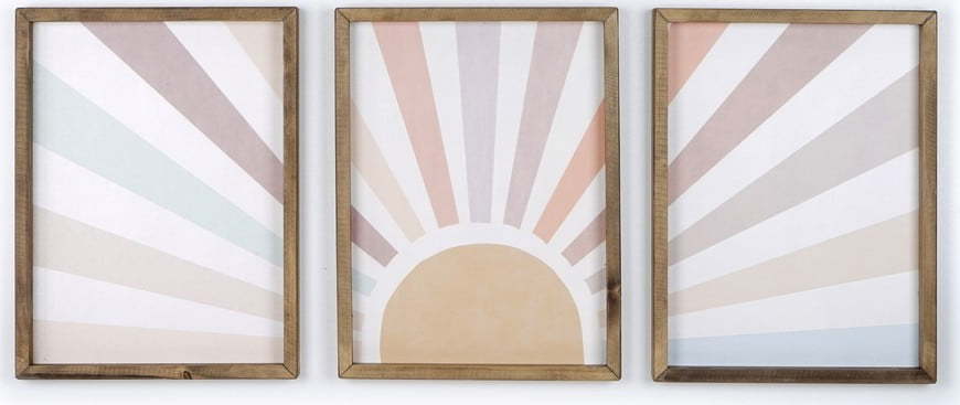 Sada 3 obrazů Kate Louise Sunrise