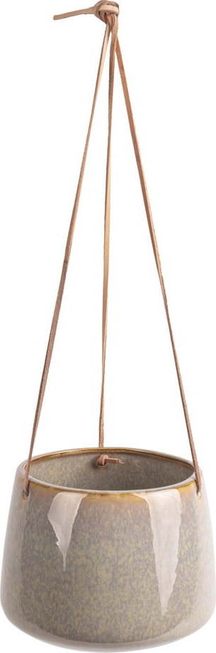 Šedý keramický závěsný květináč PT LIVING Unique