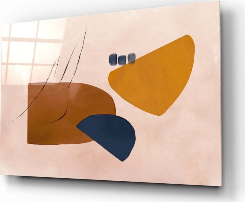 Skleněný obraz Insigne Abstract Brown