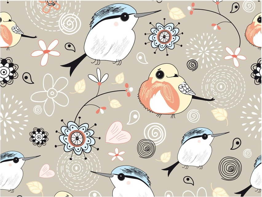 Velkoformátová tapeta Artgeist Natural Pattern with Birds