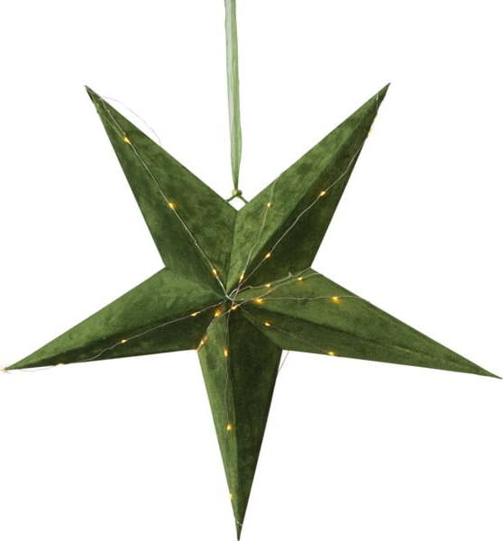 Zelená vánoční světelná dekorace Star Trading Velvet