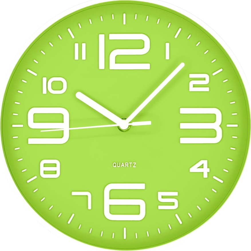 Zelené nástěnné hodiny Postershop Timmy
