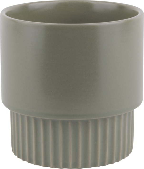 Zelený keramický květináč PT LIVING Ribbed
